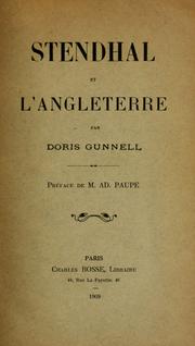 Cover of: Stendhal et l'Angleterre