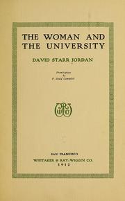 Cover of: The woman and the university