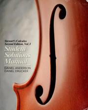 Cover of: Stewart's calculus: student's solutions manual