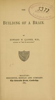 Cover of: The building of a brain.