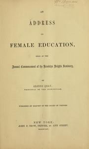 Cover of: An address on female education