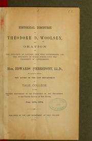 Cover of: Historical discourse by Woolsey, Theodore Dwight