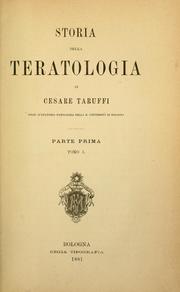 Storia della teratologia by Cesare Taruffi