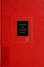 Cover of: Stories of modern Italy: from Verga, Svevo and Pirandello to the present.
