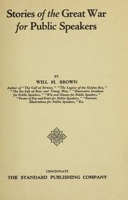 Cover of: Stories of the great war for public speakers