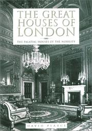 Cover of: The Great Houses of London by David Pearce