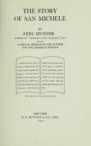 Cover of: The story of San Michele by Axel Munthe