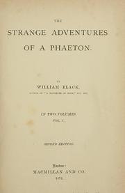 Cover of: The strange adventures of a phaeton by William Black