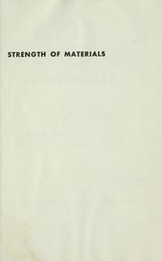 Cover of: Strength of materials