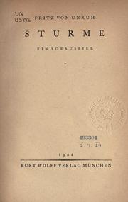 Cover of: Stürme: ein Schauspiel