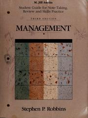 Cover of: Student guide for note-taking, review, and skills practice [for] Management, third edition, Stephen P. Robbins