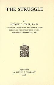 Cover of: The struggle by Sidney C. Tapp, Sidney C. Tapp