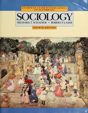 Cover of: Students' guide with readings to accompany Schaefer and Lamm Sociology by Richard T. Schaefer