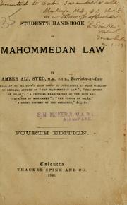 Cover of: Student's hand-book of Mahommedan law