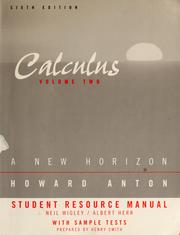Cover of: Student resource manual