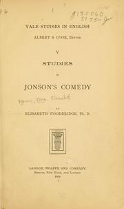 Cover of: Studies in Jonson