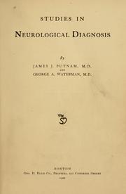 Cover of: Studies in neurological diagnosis