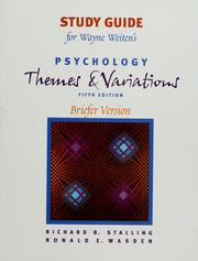 Cover of: Study guide for Wayne Weiten's Psychology: themes and variations, briefer version, fifth edition