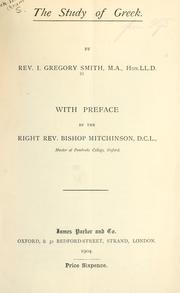 Cover of: The study of Greek