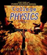 Cover of: Study guide and student solutions manual: College physics, fifth edition by Serway & Faughn