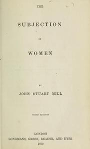 Cover of: The subjection of women