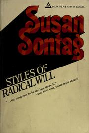 Cover of: Styles of radical will by Susan Sontag, Susan Sontag