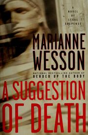 Cover of: A suggeston of death by Marianne Wesson, Marianne Wesson