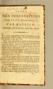 Cover of: Suite des observations sur Saint-Domingue