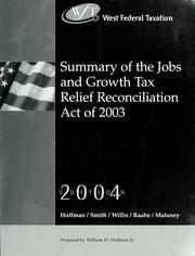 Cover of: Summary of conference agreement on H.R. 2, the "Jobs and Growth Tax Relief Reconciliation Act of 2003" by 