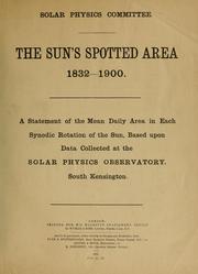 Sun's spotted area, 1832-1900