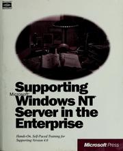 Cover of: Supporting Microsoft Windows NT server in the enterprise