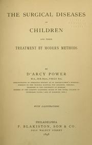 Cover of: The surgical diseases of children and their treatment by modern methods