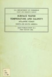 Cover of: Surface water temperature and density: Atlantic Coast, North and South America.