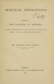 Cover of: Surgical operations. by William MacCormac