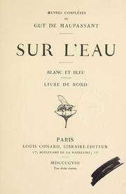 Cover of: Sur l'eau / Blanc et bleu / Livre de bord
