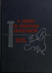 Cover of: A survey of European civilization: since 1500