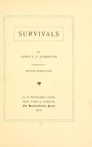 Cover of: Survivals