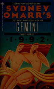 Cover of: Sydney omarr's day-to-day astrological guide for gemini 1992.