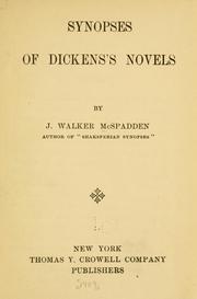 Cover of: Synopses of Dickens's novels
