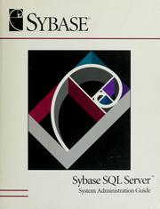Cover of: Sybase SQL Server system administration guide.