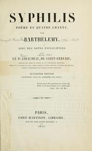 Cover of: Syphilis by Barthélemy