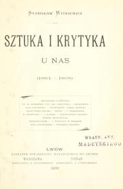 Cover of: Sztuka i krytyka u nas (1884-1898)