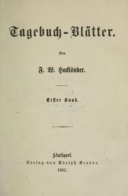 Cover of: Tagebuch-Blätter.