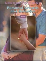 Cover of: Annual Editions: Personal Growth & Behavior 04/05 (Annual Editions : Personal Growth and Behavior) | Karen G Duffy