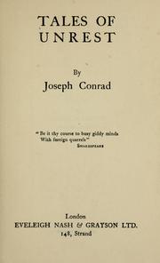 Cover of: Tales of unrest. by Joseph Conrad