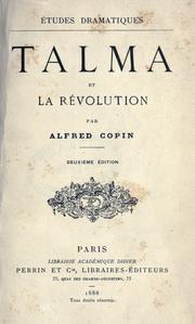Cover of: Talma et la révolution.