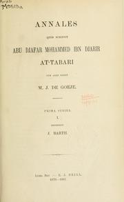 Cover of: Tarikh al-rusul wa al-muluk by Abu Ja'far Muhammad ibn Jarir al-Tabari, M J de Goeje 