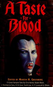 Cover of: A taste for blood: fifteen great vampire novellas