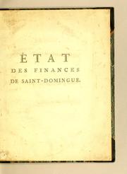 État des finances de Saint-Domingue by Vincent-René de Proisy