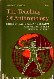 Cover of: The teaching of anthropology